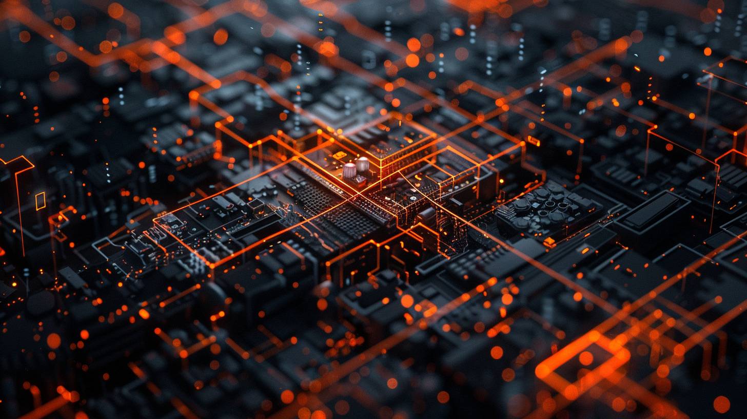 Technology cube background